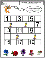 sıradaki sayı kaçtır çalışma sayfaları